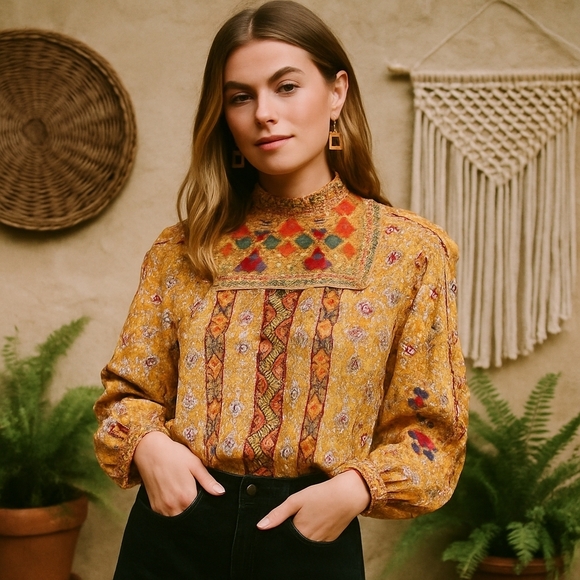 Maeve for Anthropologie Goldie Embroidered Blouse – Multiple Sizes - Picture 1 of 9